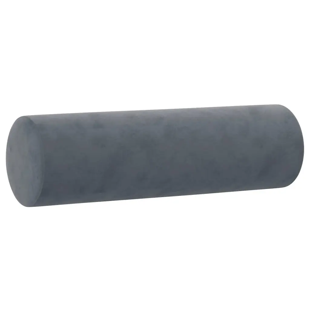 3 Piece Sofa Set Grey Velvet with Pillows Footstool Living Room Furniture