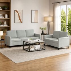 Practical Grey Velvet Lounge Suite for Everyday Use