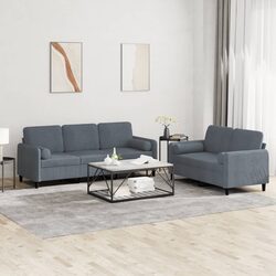 Versatile Grey Velvet Sofa Set for Your Home