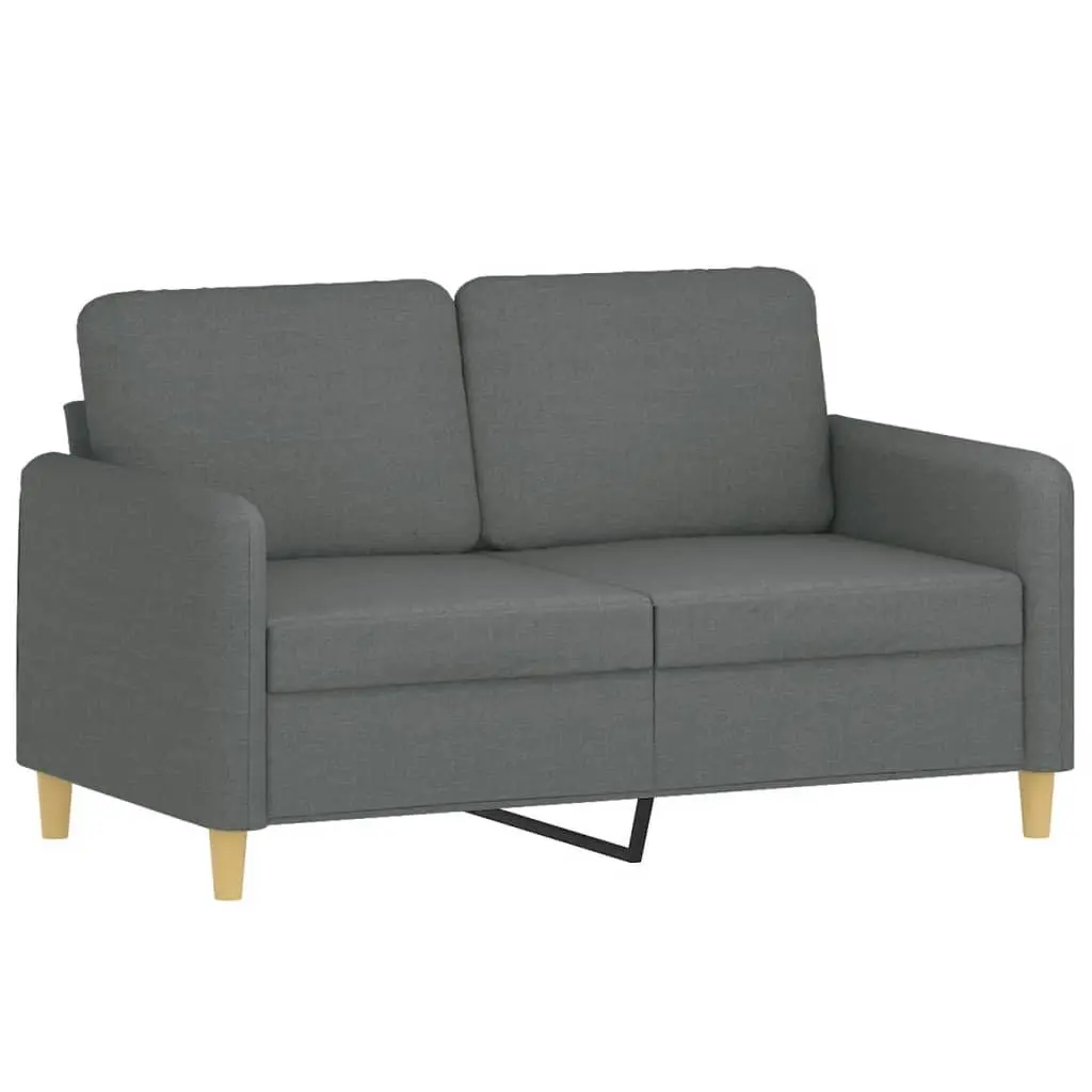 3 Piece Sofa Set Grey Fabric Lounge Suite Cushions Comfortable Seating