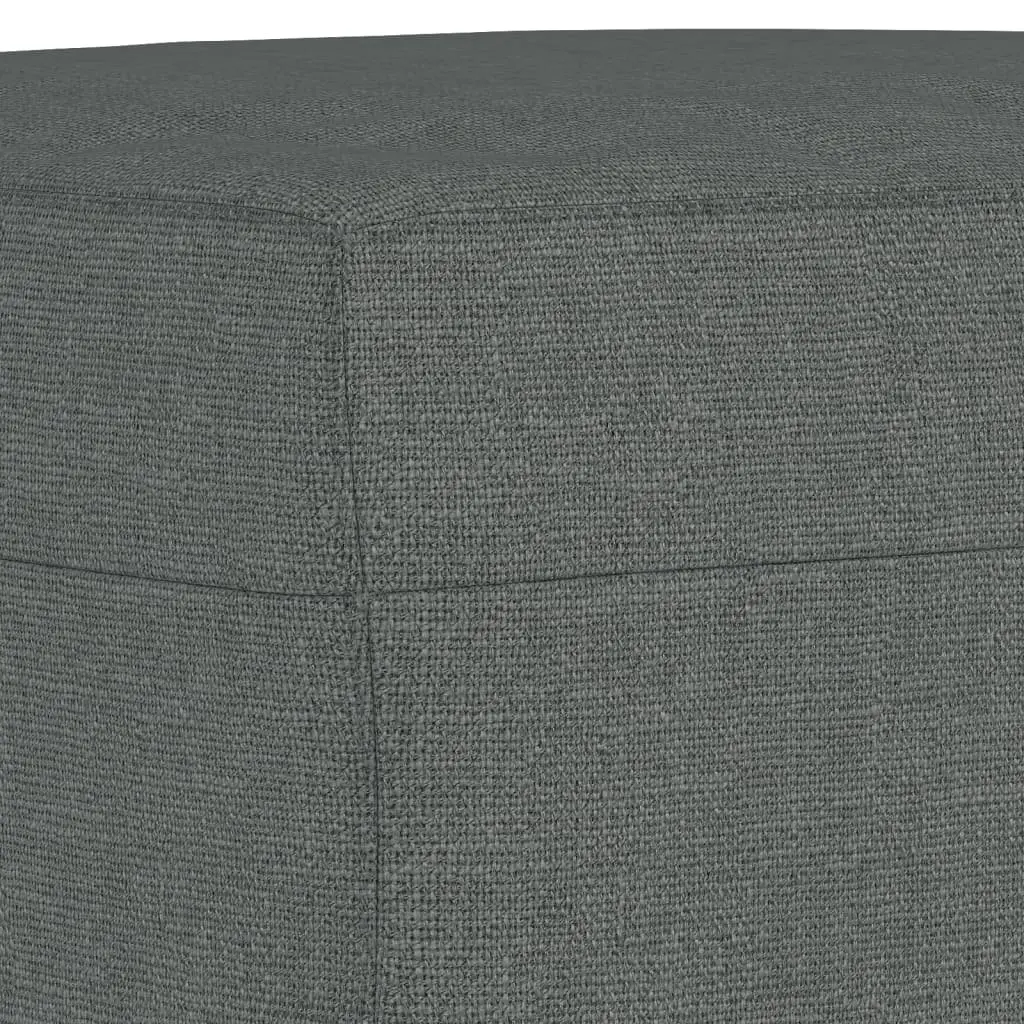 4 Piece Sofa Set Grey Fabric Lounge Suite with Cushions Footstool Living Room