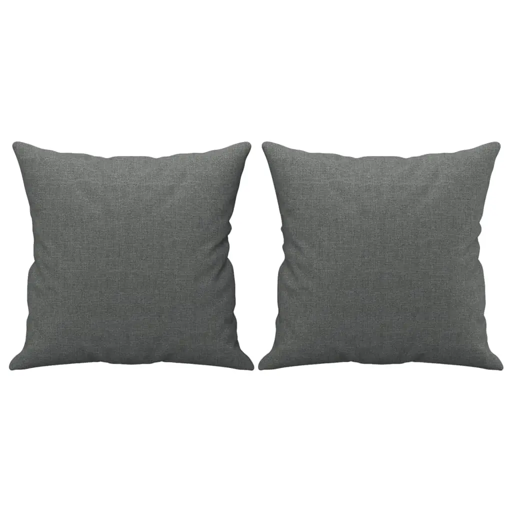 3 Piece Sofa Set Grey Fabric with Pillows Comfortable Seating Living Room Couch