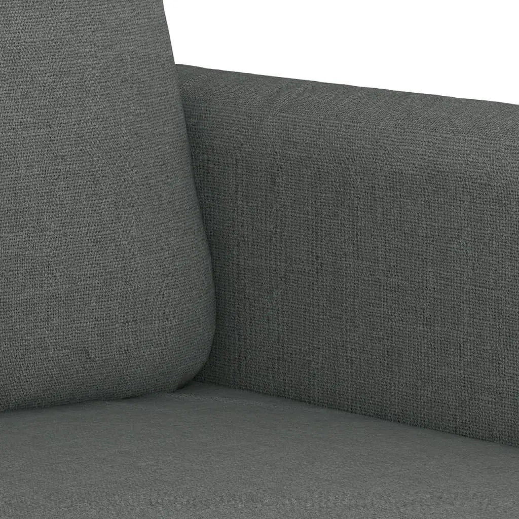 4 Piece Grey Couch Set Fabric Sofa with Footstool and Cushions for Living Room