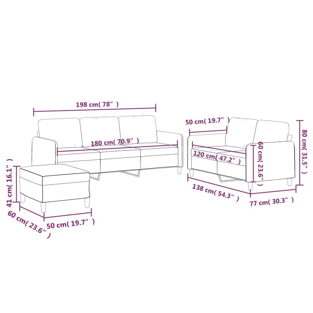 Grey Fabric Sofa Set for Living Room Needs
