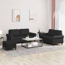 Functional 3 Piece Sofa Set with Footstool for Modern Homes