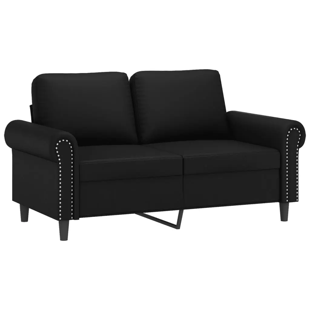 2 Piece Sofa Set Faux Leather Black