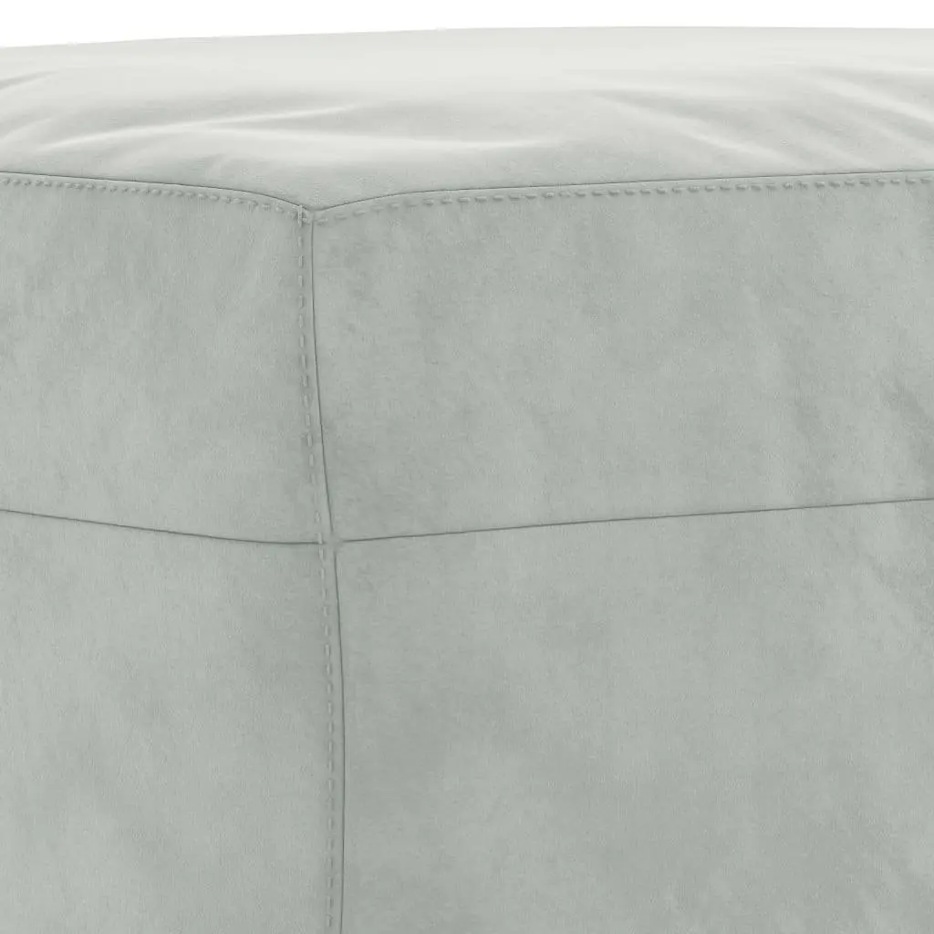 Sofa Set Velvet 4 Piece Light Grey Compact Living Room Furniture