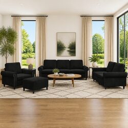 Versatile 4-Piece Sofa Set for Cozy Living Spaces