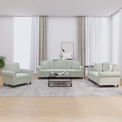 Versatile Grey Velvet Sofa Set for Your Home