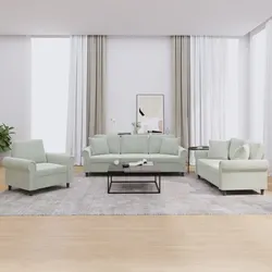 Versatile Grey Velvet Sofa Set for Your Home