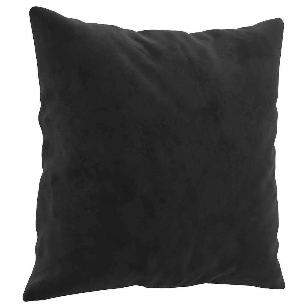 3 Piece Sofa Set Velvet Upholstery Compact Size Black