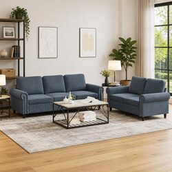 Practical Grey Velvet Sofa Set for Your Living Room