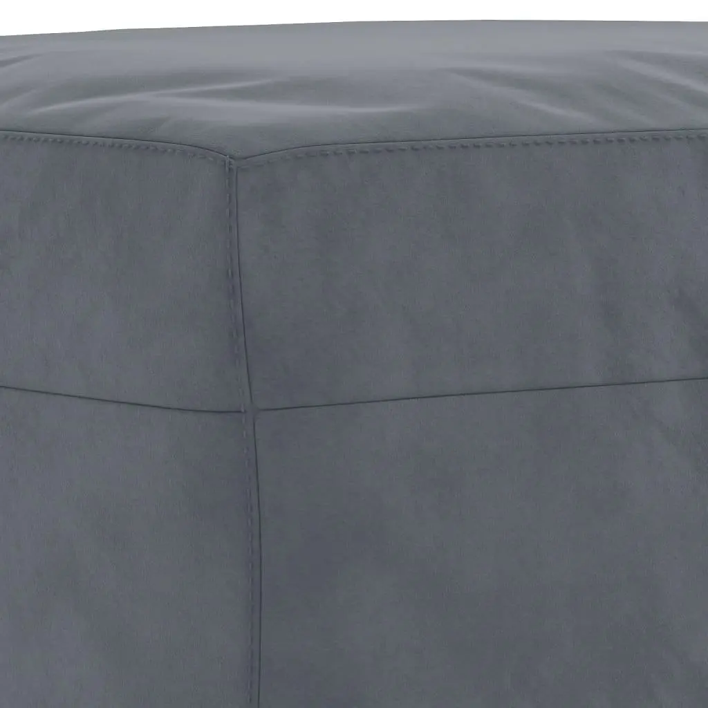 3 Piece Sofa Set Velvet Grey Living Room Furniture
