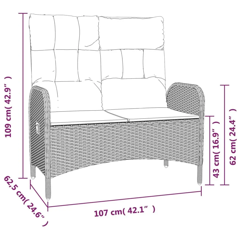 Garden Dining Set 4 Piece Outdoor Furniture Grey Poly Rattan Table Chairs Bench
