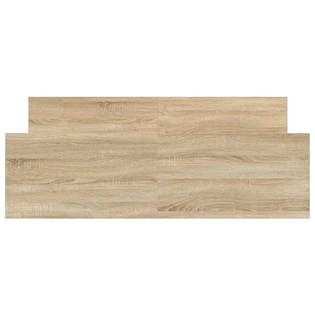Bed Frame Engineered Wood 135x190 cm Brown with Headboard and Footboard Plywood Slats