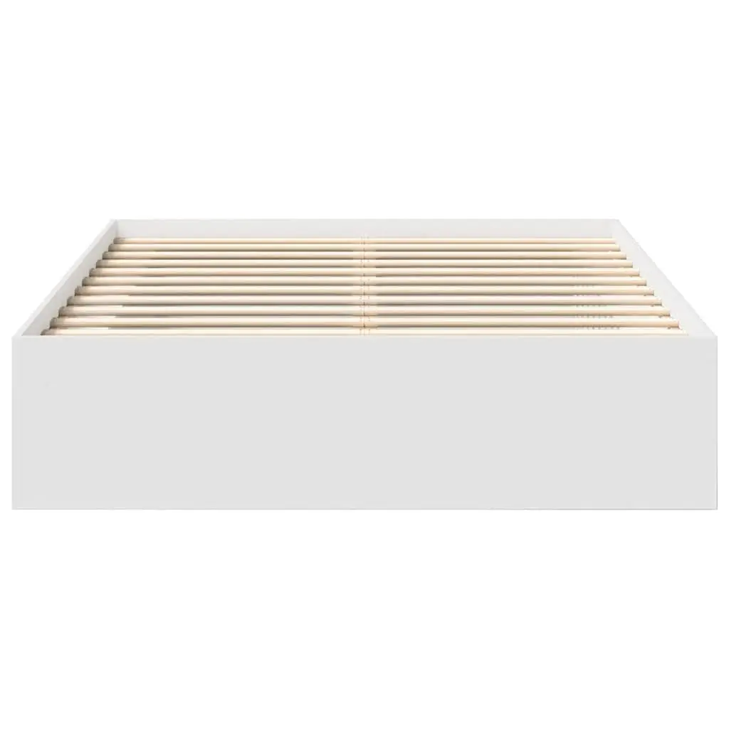 Bed Frame Engineered Wood 150x200 cm White Modern Bedroom Furniture