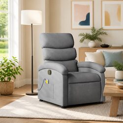 Versatile Grey Massage Recliner Chair for Any Space