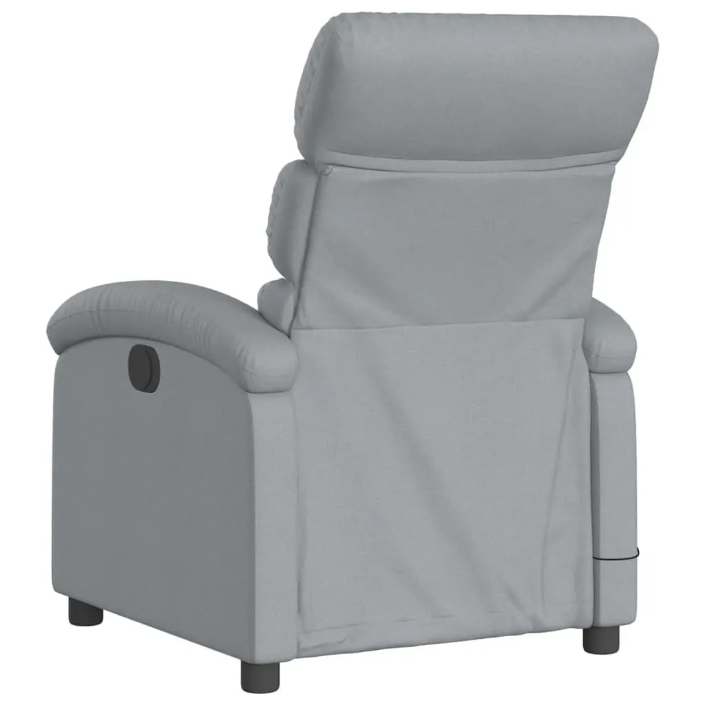 Grey Fabric Electric Massage Recliner Chair