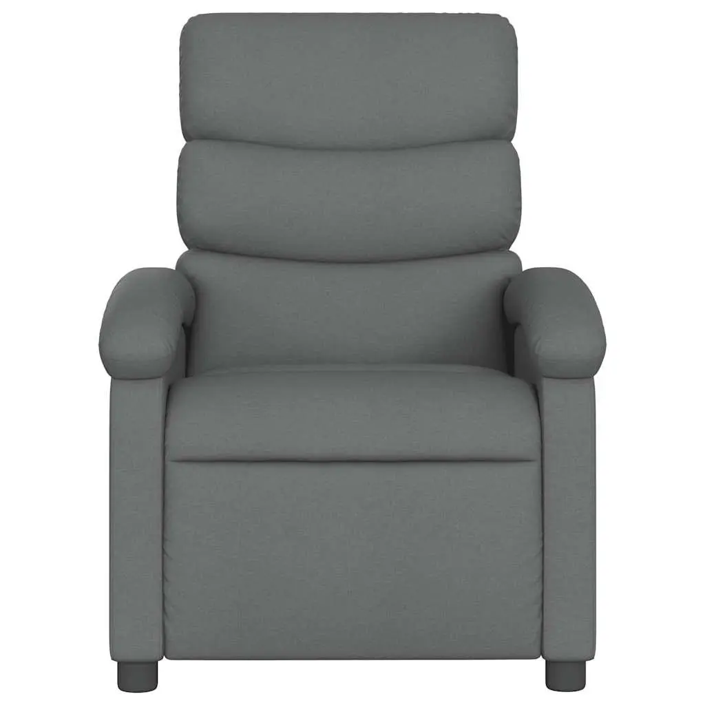 Massage Recliner Chair Electric Adjustable Grey Fabric with Footrest Motorised Recline