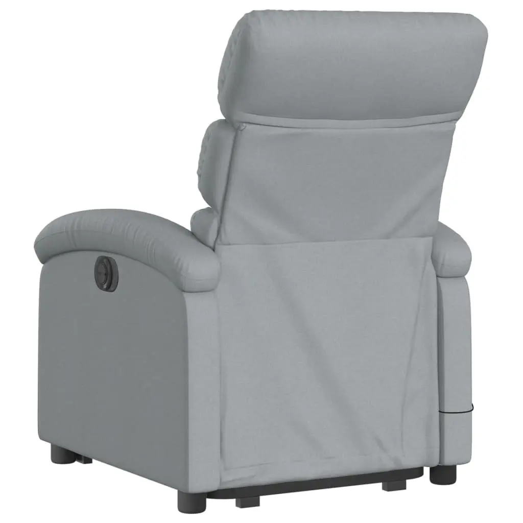 Massage Recliner Chair Electric Power Lift Manual Recline Fabric Grey