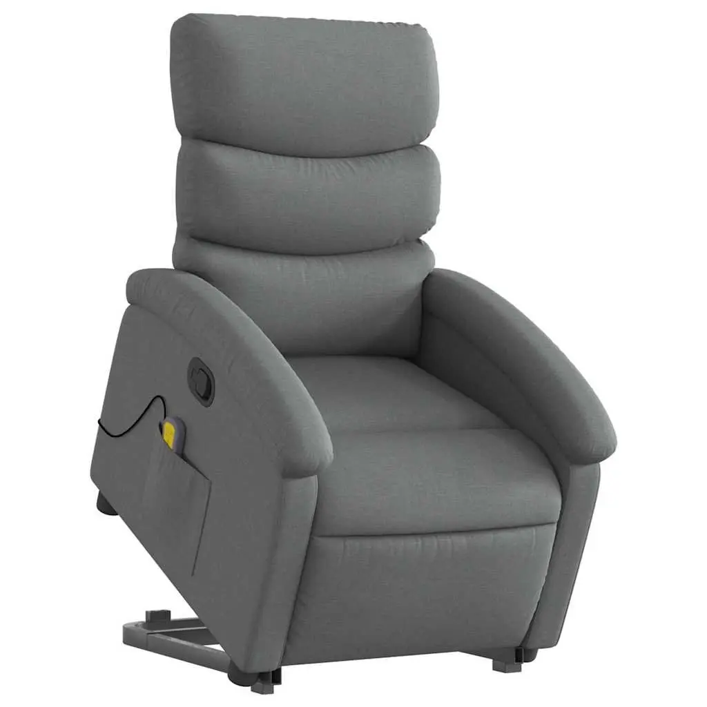 Grey Power Lift Massage Recliner Chair