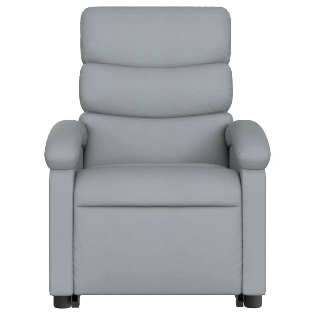 Electric Massage Chair Power Lift Recliner Light Grey Fabric
