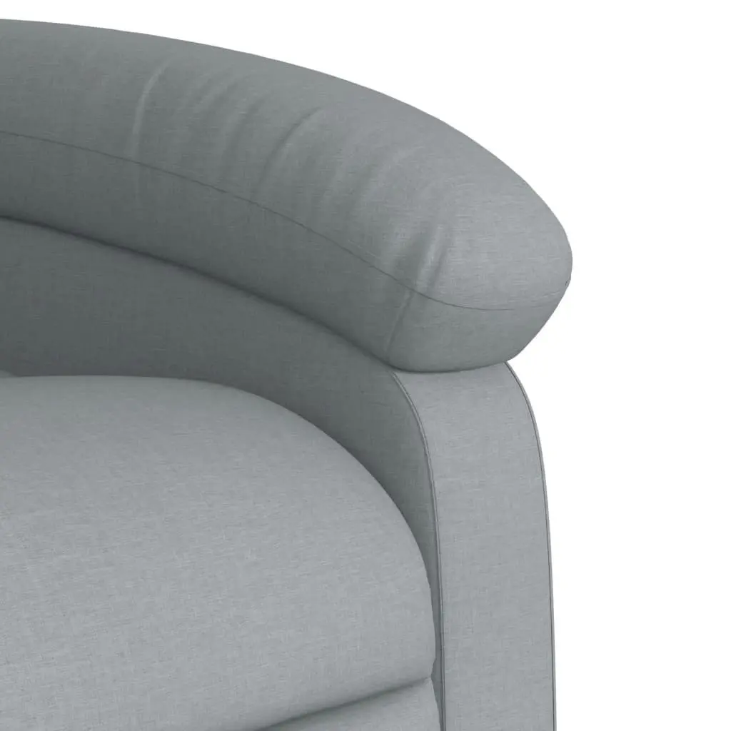 Electric Massage Chair Power Lift Recliner Light Grey Fabric
