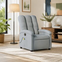 Versatile Grey Fabric Massage Recliner for Every Room