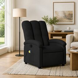 Perfect for Cozy Spaces: Black Fabric Recliner Chair