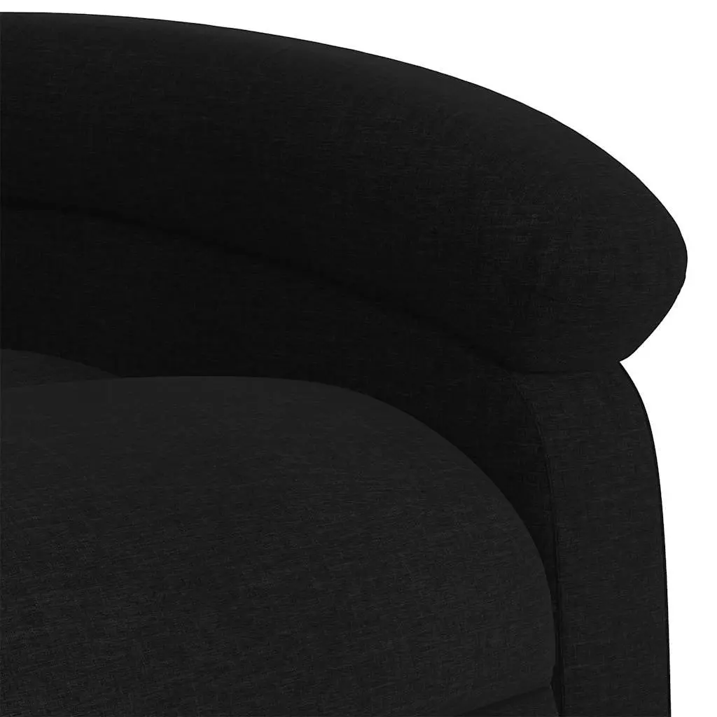 Electric Massage Recliner Chair Fabric Black 135 Degrees