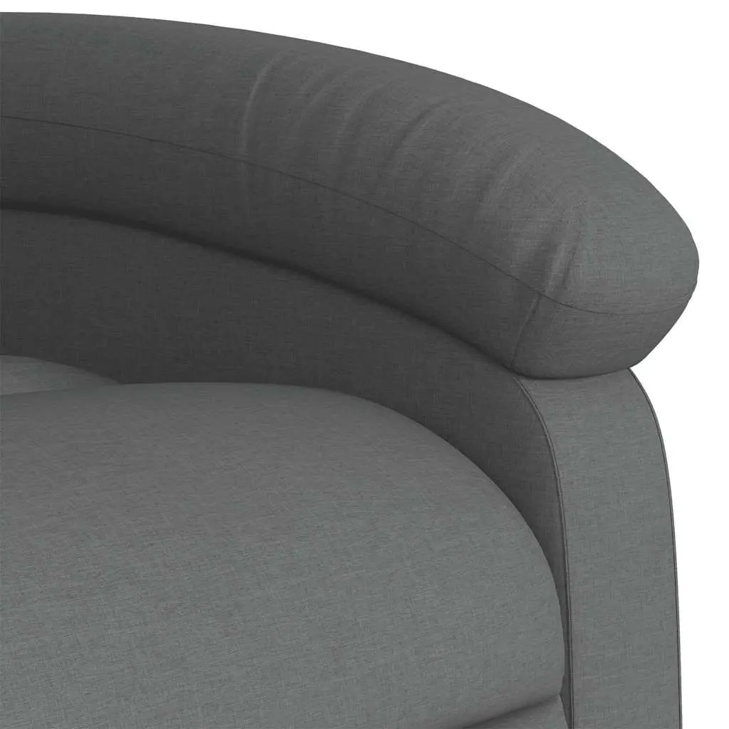 Electric Massage Recliner Chair Fabric Grey Power Lift Stand Up Armchair