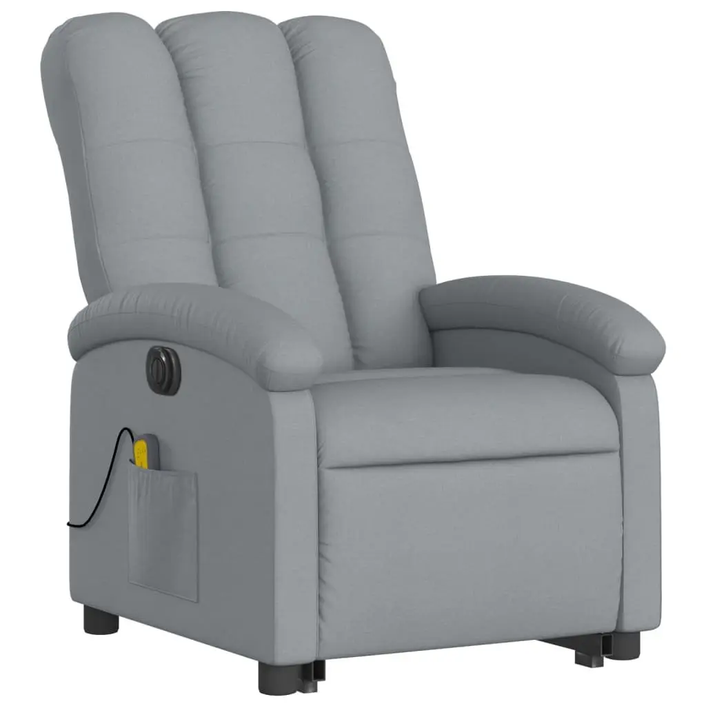 Electric Massage Recliner Chair Power Lift Fabric Grey