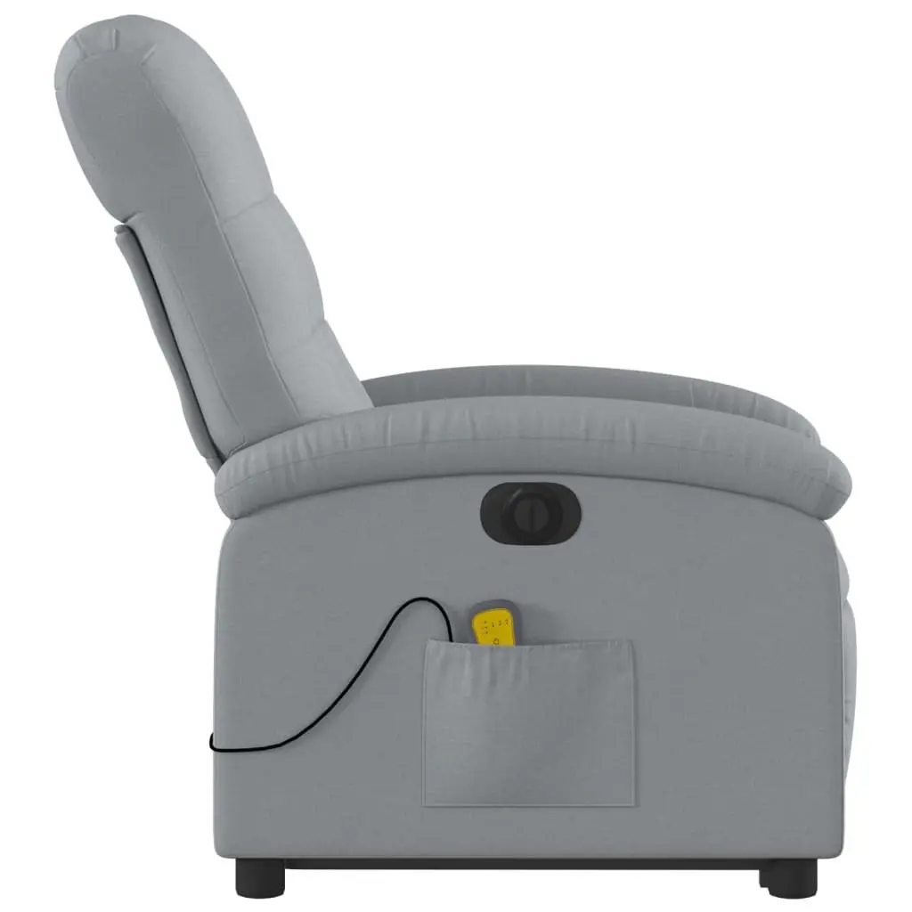 Electric Massage Recliner Chair Power Lift Fabric Grey
