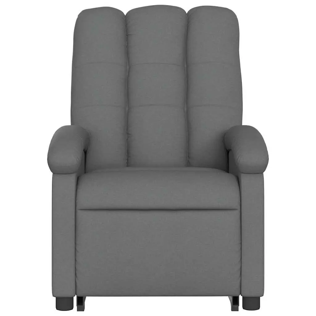 Electric Massage Recliner Chair Fabric Grey 135 Degrees