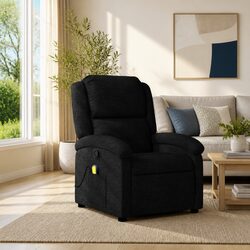 Practical Black Fabric Massage Recliner for Everyday Use