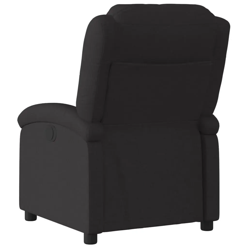 Electric Recliner Chair Fabric Black Motorized Adjustable Footrest