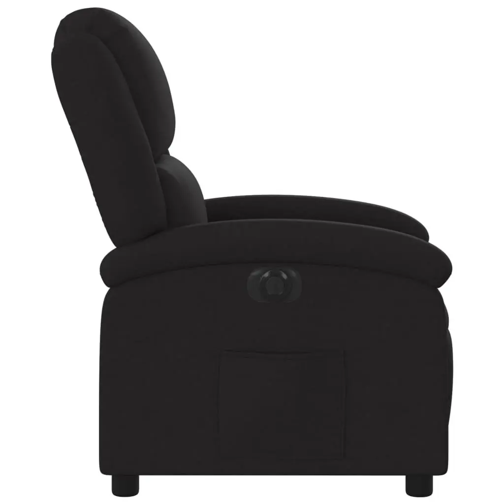 Electric Recliner Chair Fabric Black Motorized Adjustable Footrest