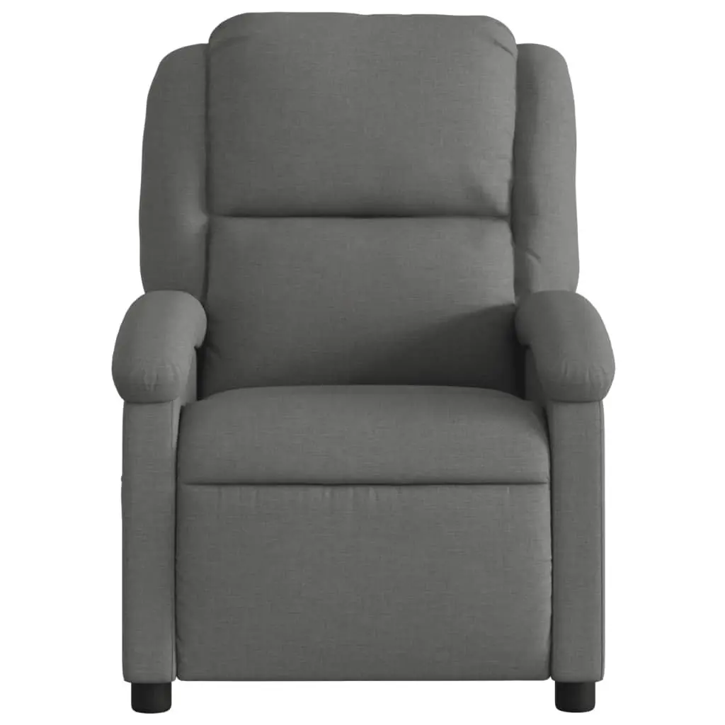 Electric Recliner Chair with Massage Function Adjustable Footrest Grey Fabric