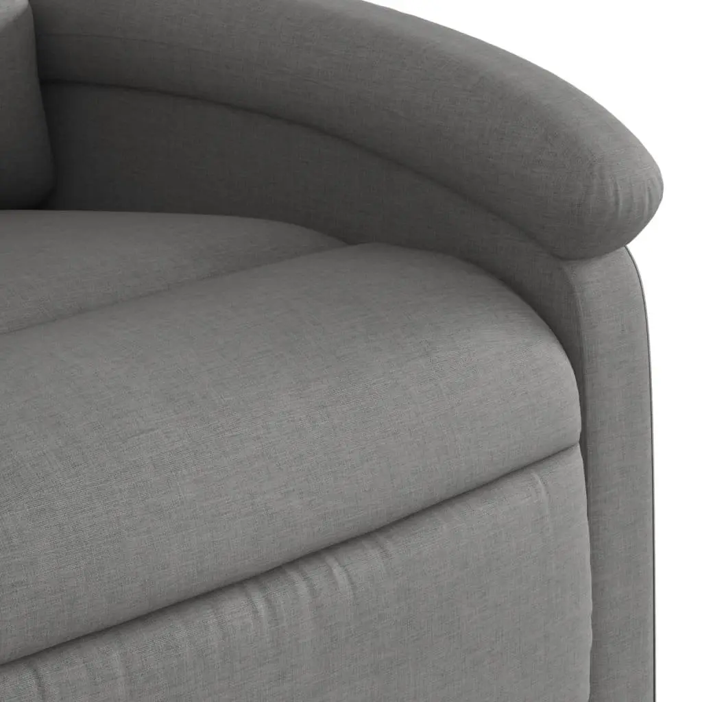 Electric Recliner Chair with Massage Function Adjustable Footrest Grey Fabric
