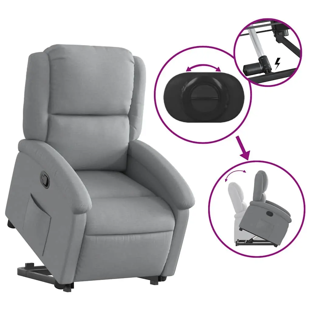 Light Grey Recliner Chair for Home Use