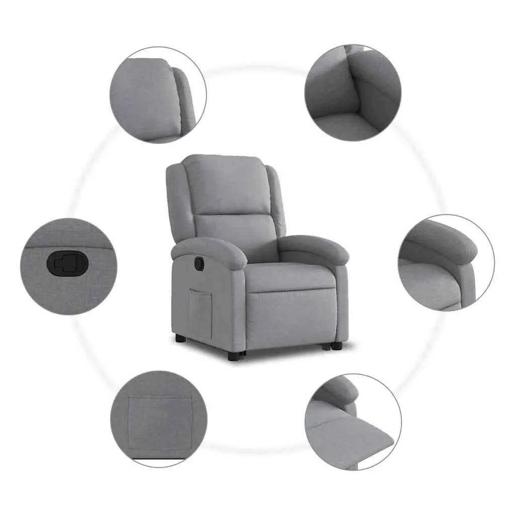 Light Grey Recliner Chair for Home Use
