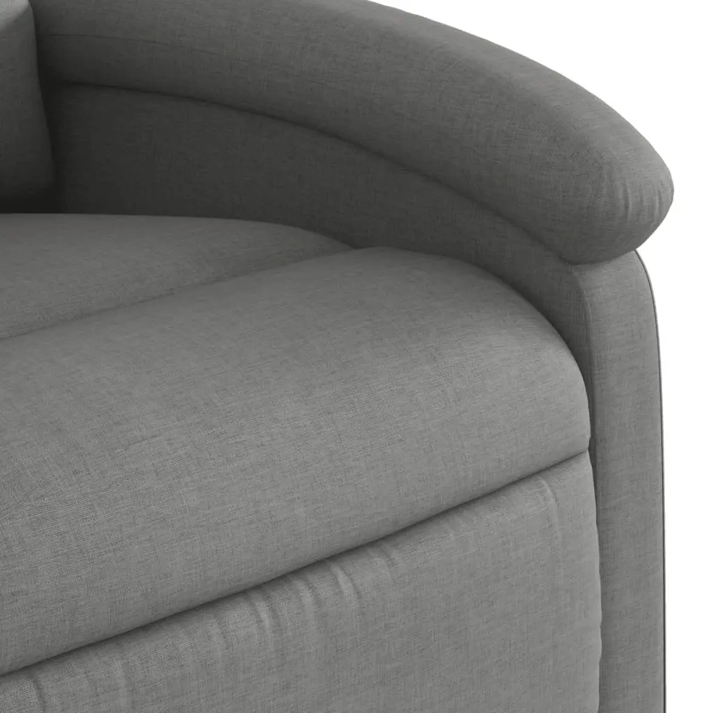 Recliner Chair Power Lift Electric Motor Dark Grey Fabric Manual