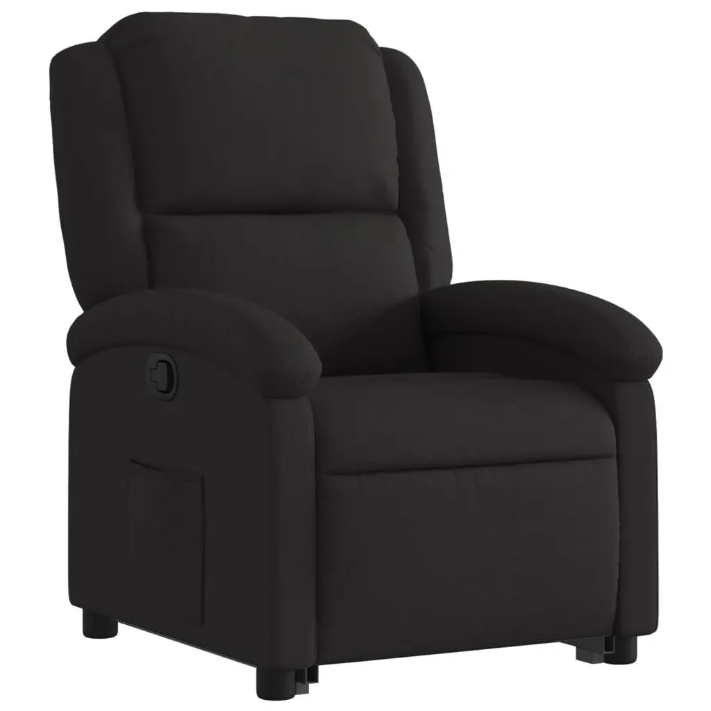 Stand Up Recliner Chair Electric Power Lift Fabric Black