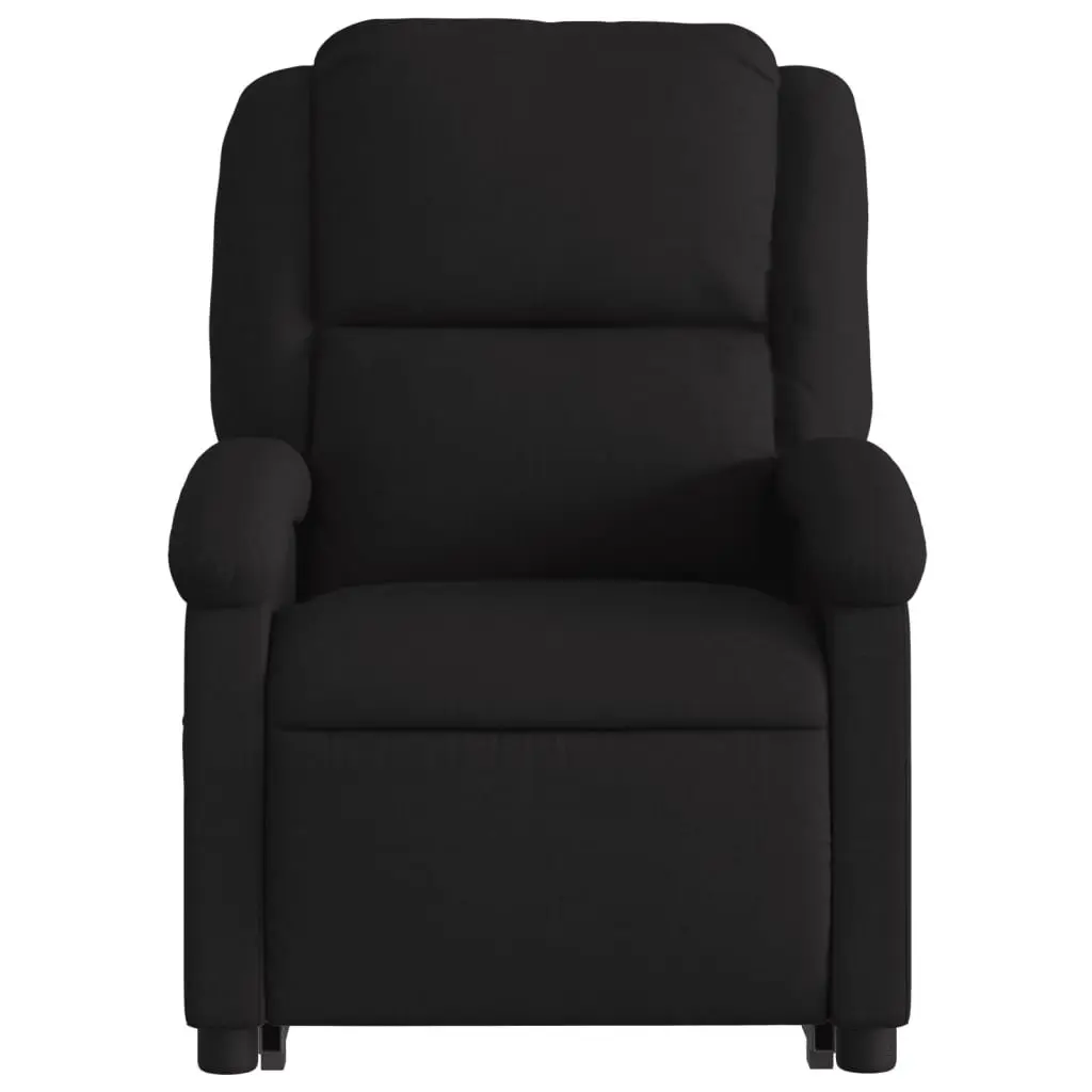 Stand Up Recliner Chair Electric Power Lift Fabric Black