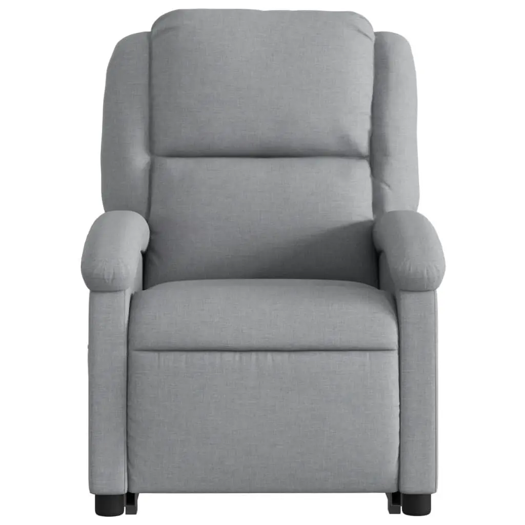 Electric Massage Recliner Chair Fabric Grey 135 Degrees
