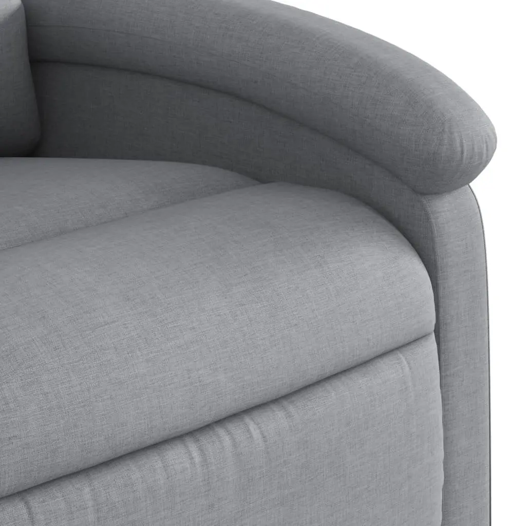 Electric Massage Recliner Chair Fabric Grey 135 Degrees
