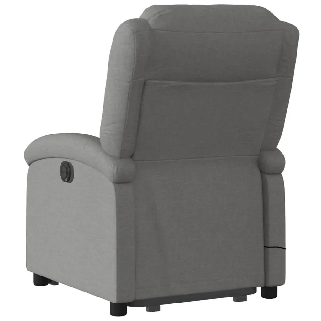 Electric Massage Recliner Chair Fabric Grey