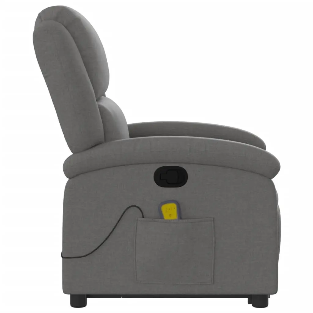 Electric Massage Recliner Chair Fabric Grey