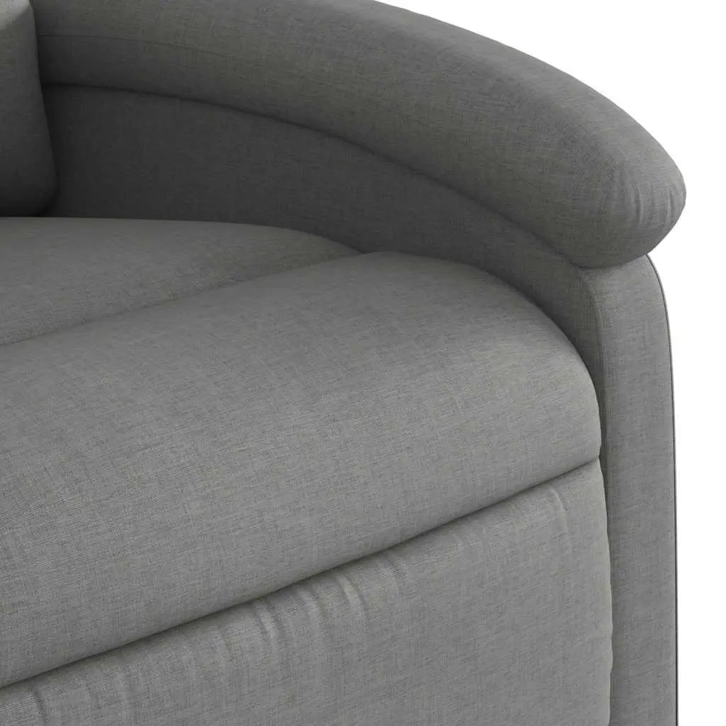 Electric Massage Chair Fabric Grey Stand Up Recliner with Power Lift and 6 Massage Points
