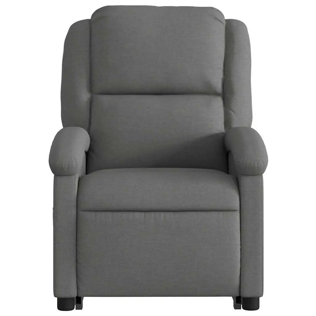 Electric Massage Chair Fabric Grey Stand Up Recliner with Power Lift and 6 Massage Points